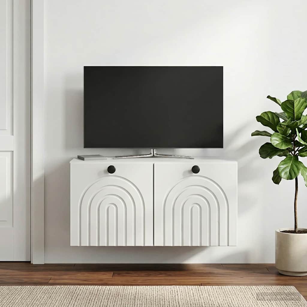 Sieninė TV spintelė Balta 59,5 x 31 x 30 cm Apdirbta mediena