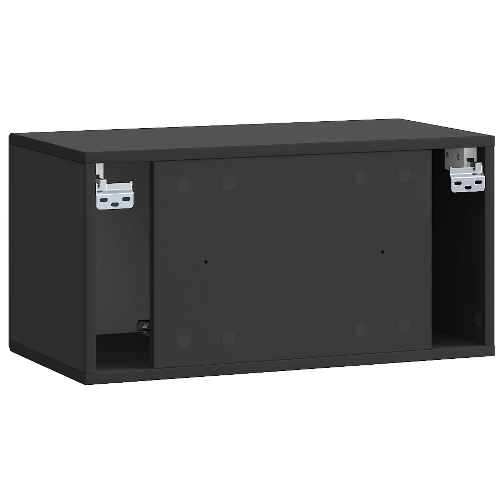 Sieninė TV spintelė Juoda 59,5 x 31 x 30 cm Apdirbta mediena