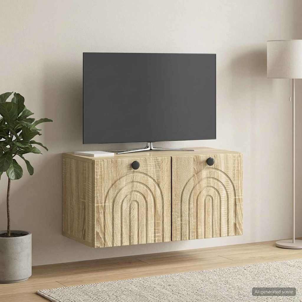 Sieninė TV spintelė Sonoma ąžuolas 59,5 x 31 x 30 cm