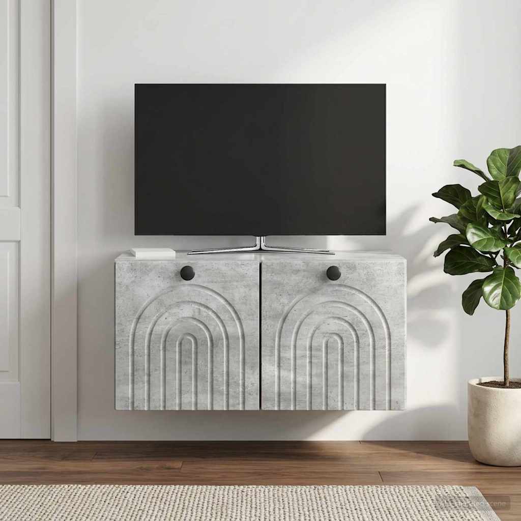 Sieninė TV spintelė Betono pilka 59,5 x 31 x 30 cm