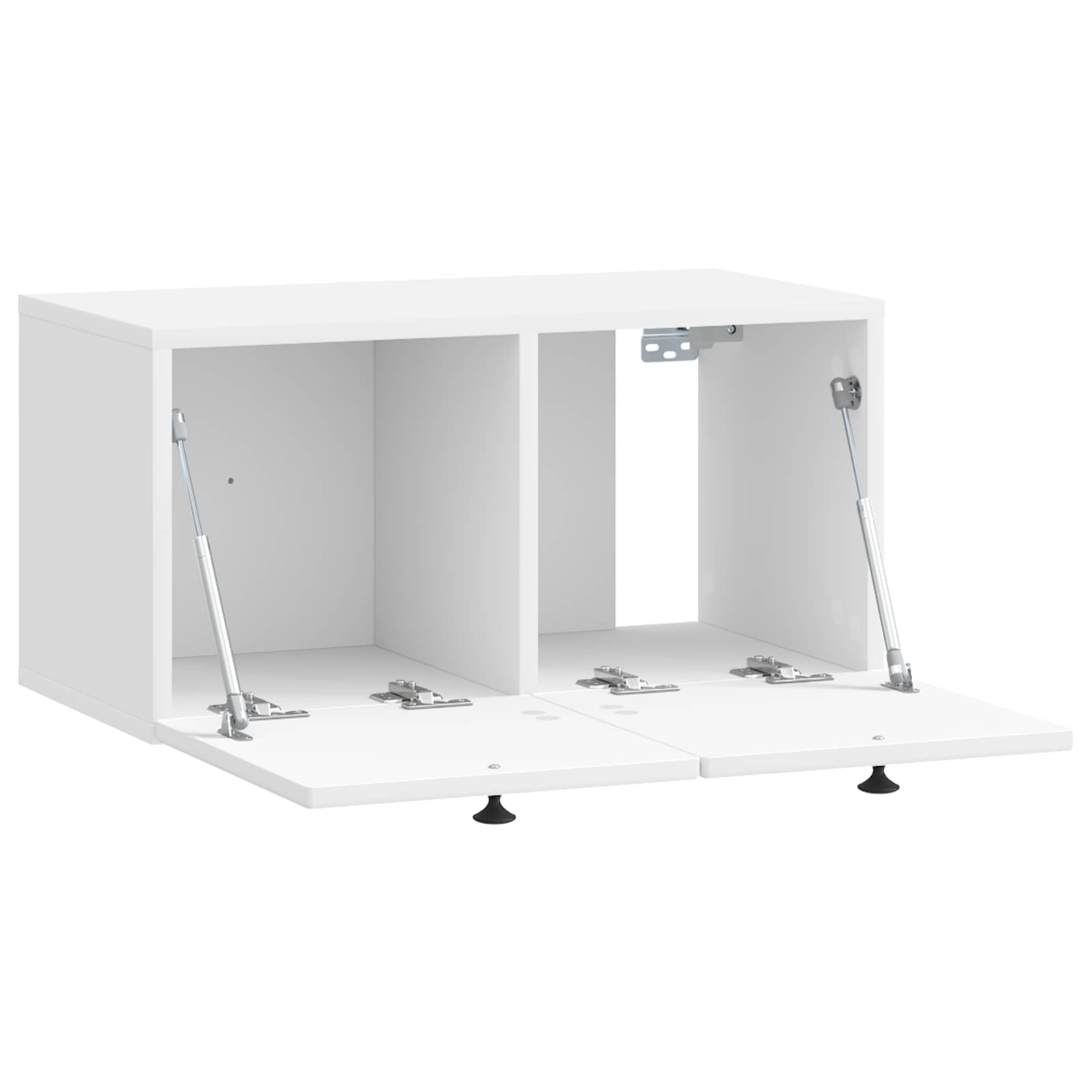 Sieninė TV spintelė Itin blizgi balta 59,5 x 31 x 30 cm