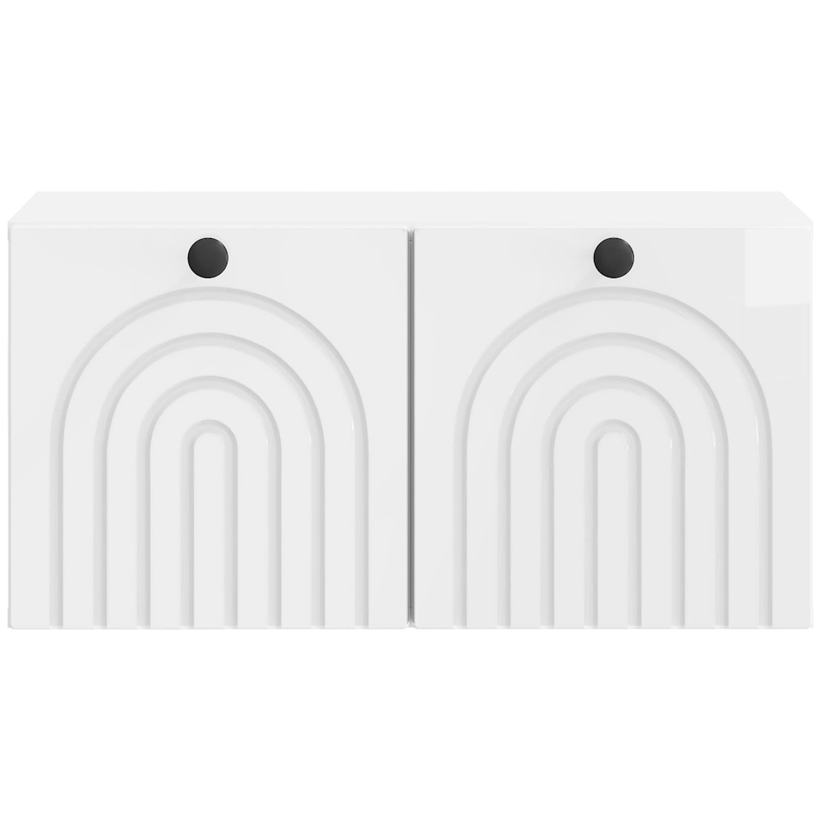 Sieninė TV spintelė Itin blizgi balta 59,5 x 31 x 30 cm