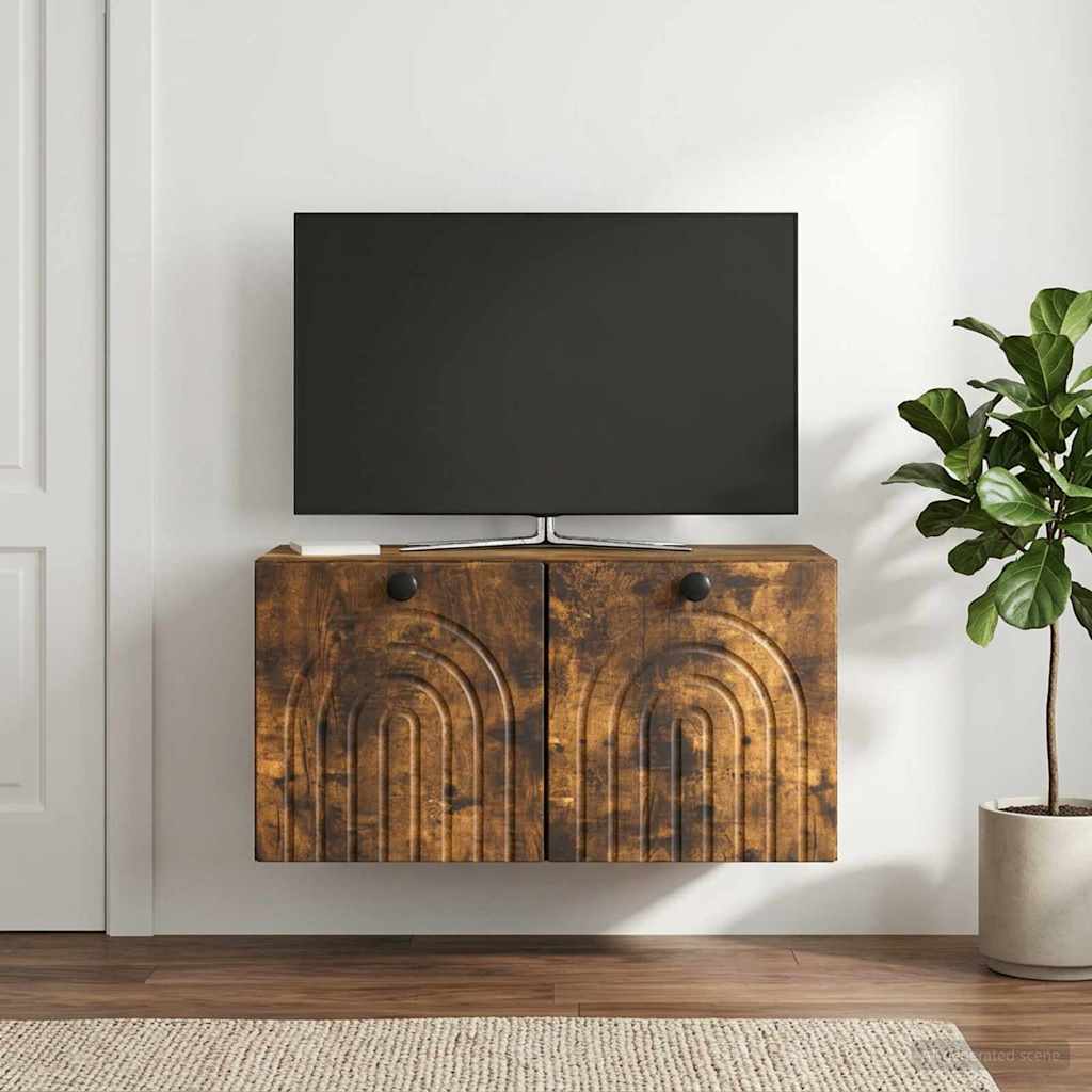 Sieninė TV spintelė Dūminio ąžuolo 59,5 x 31 x 30 cm
