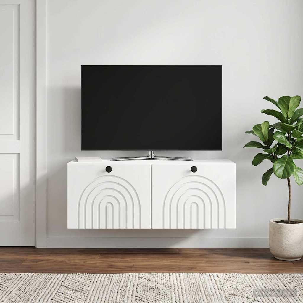 Sieninė TV spintelė Balta 78,5 x 31 x 30 cm Apdirbta mediena