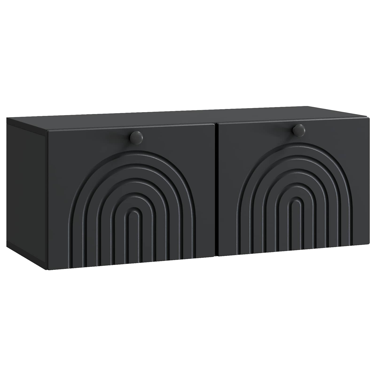Sieninė TV spintelė Juoda 78,5 x 31 x 30 cm Apdirbta mediena