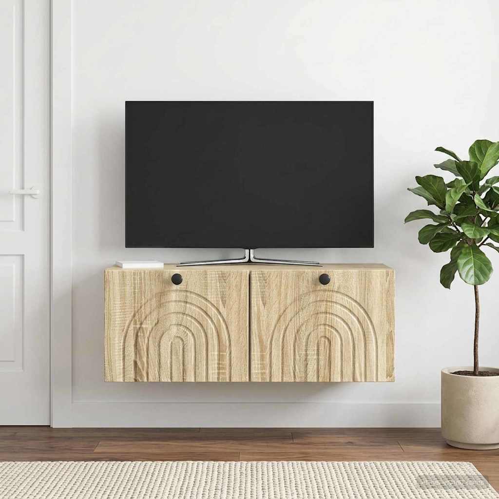 Sieninė TV spintelė Sonoma ąžuolas 78,5 x 31 x 30 cm