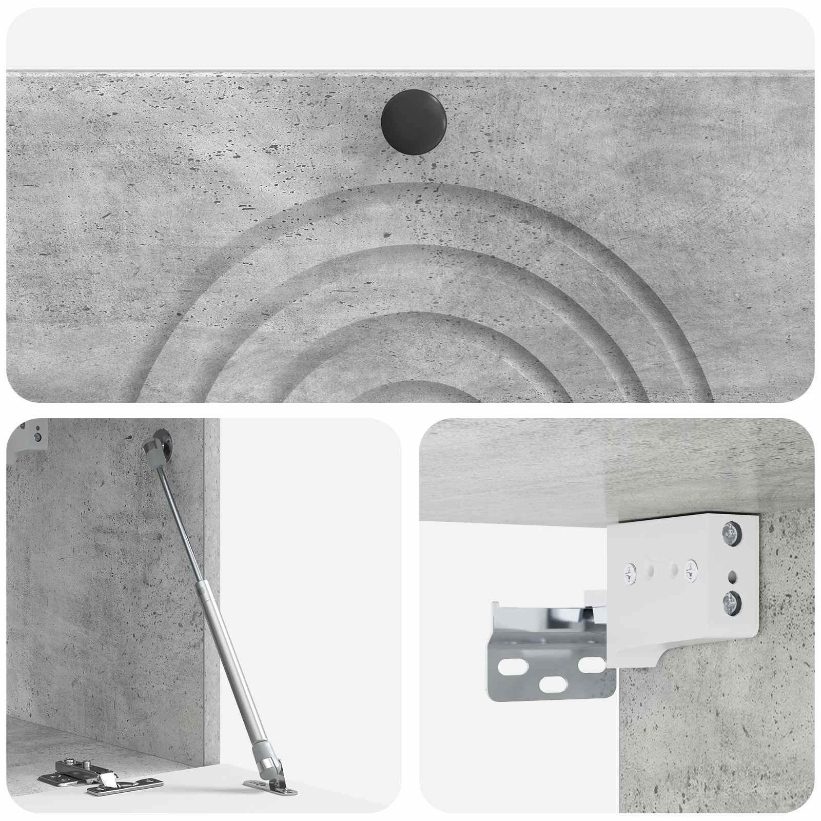Sieninė TV spintelė Betono pilka 78,5 x 31 x 30 cm
