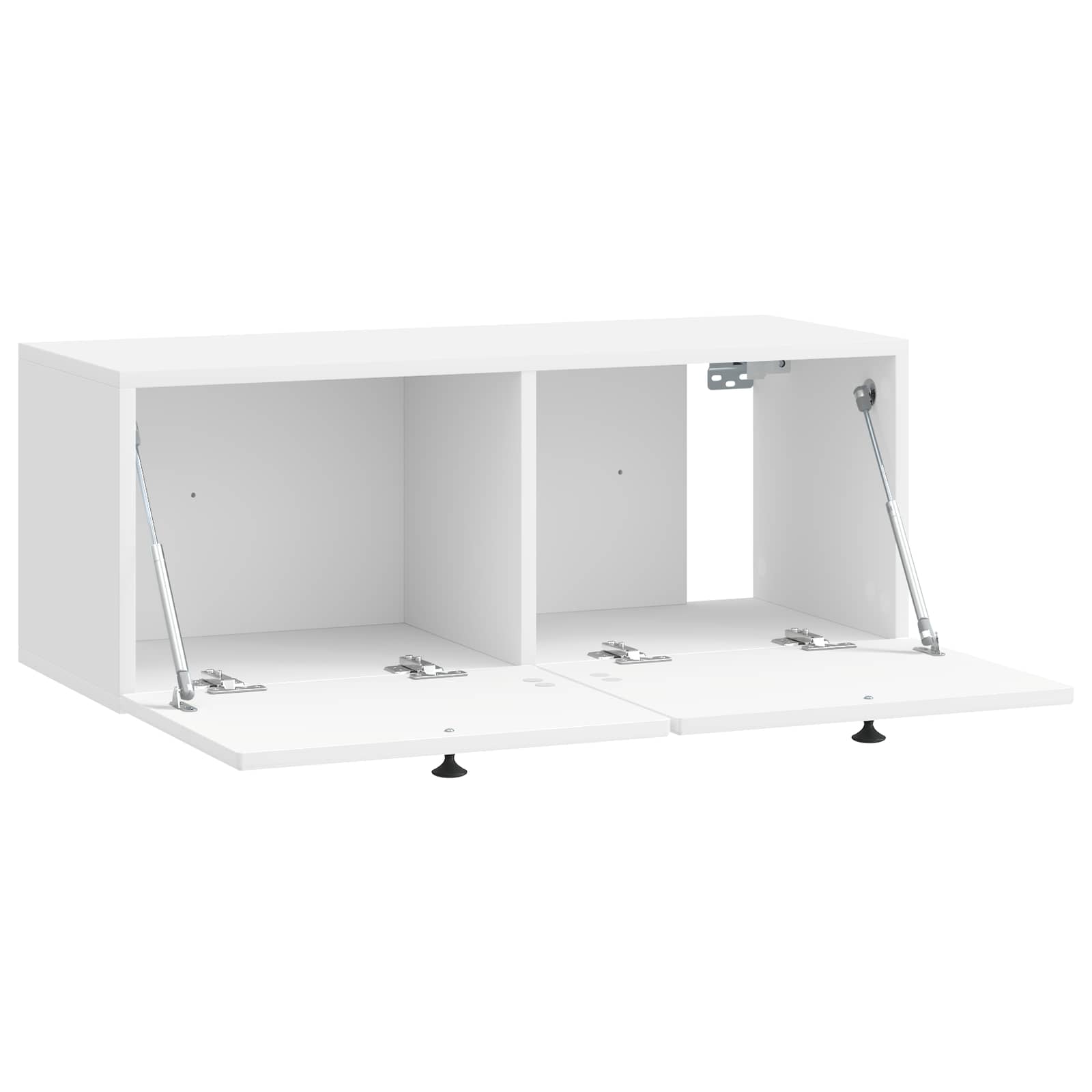 Sieninė TV spintelė Itin blizgi balta 78,5 x 31 x 30 cm