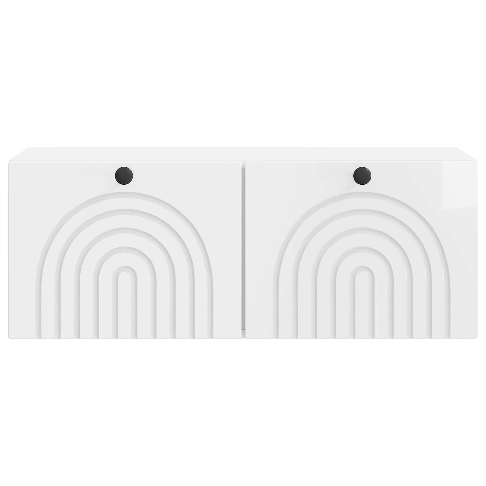 Sieninė TV spintelė Itin blizgi balta 78,5 x 31 x 30 cm