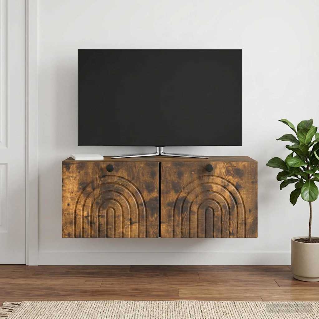 Sieninė TV spintelė Dūminio ąžuolo 78,5 x 31 x 30 cm