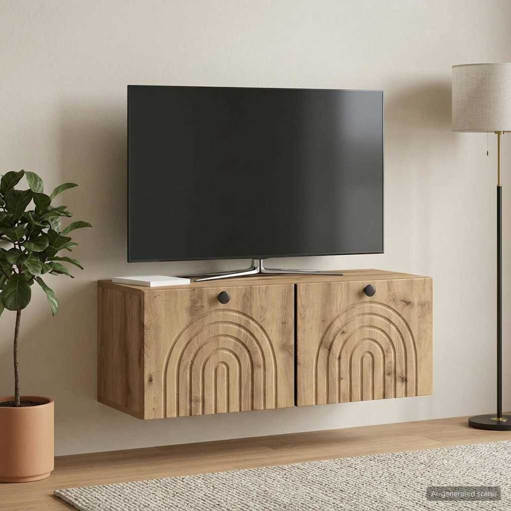 Sieninė TV spintelė Artisano ąžuolo 78,5 x 31 x 30 cm