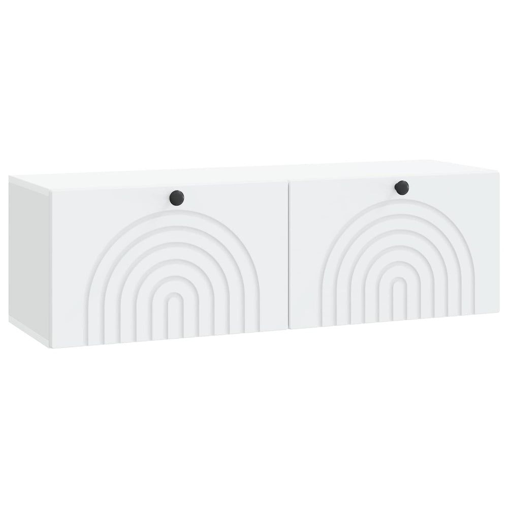 Sieninė TV spintelė Balta 98 x 31 x 30 cm Apdirbta mediena