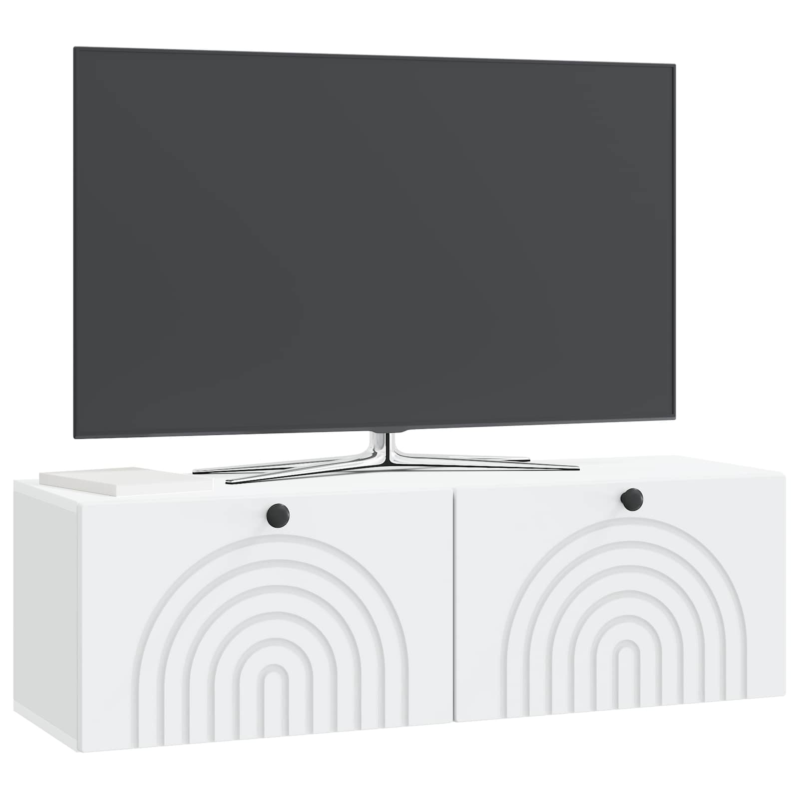Sieninė TV spintelė Balta 98 x 31 x 30 cm Apdirbta mediena
