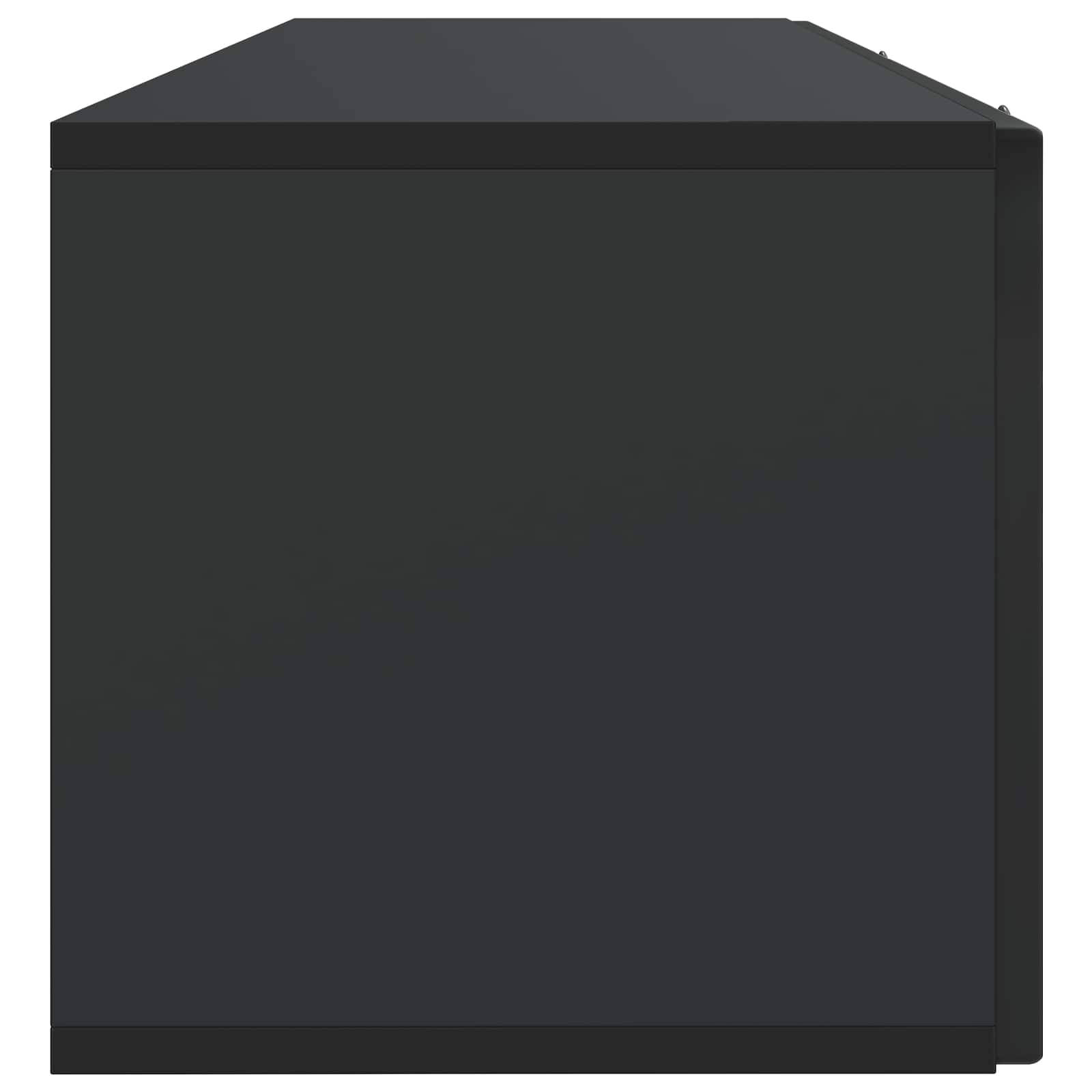Sieninė TV spintelė Juoda 98 x 31 x 30 cm Apdirbta mediena