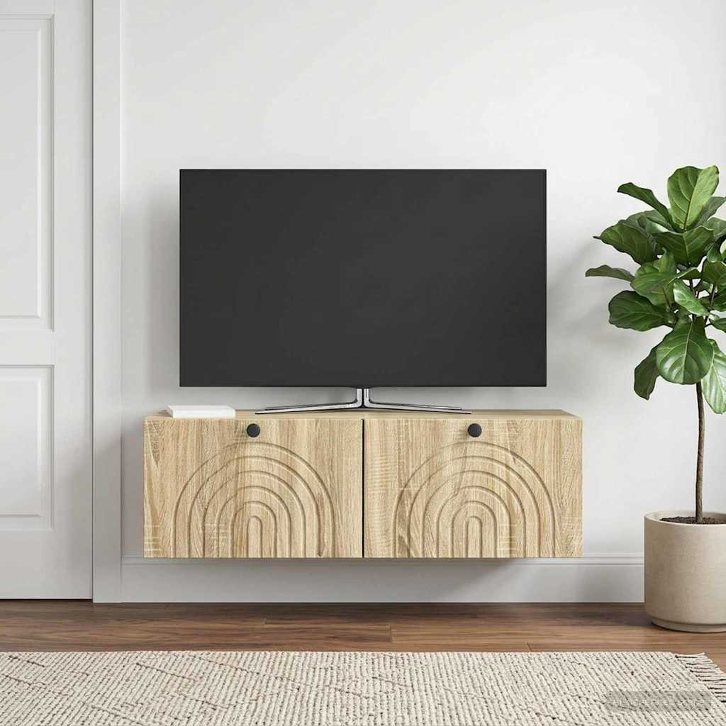 Sieninė TV spintelė Sonoma ąžuolas 98 x 31 x 30 cm