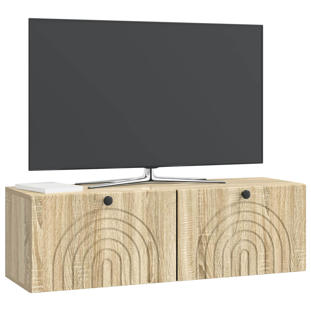 Sieninė TV spintelė Sonoma ąžuolas 98 x 31 x 30 cm