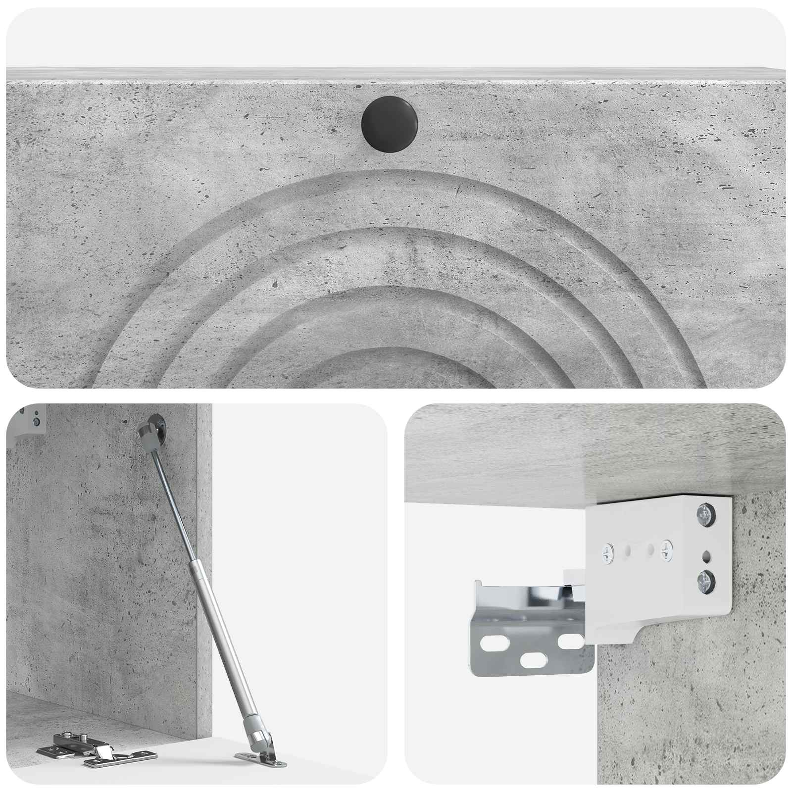 Sieninė TV spintelė Betono pilka 98 x 31 x 30 cm