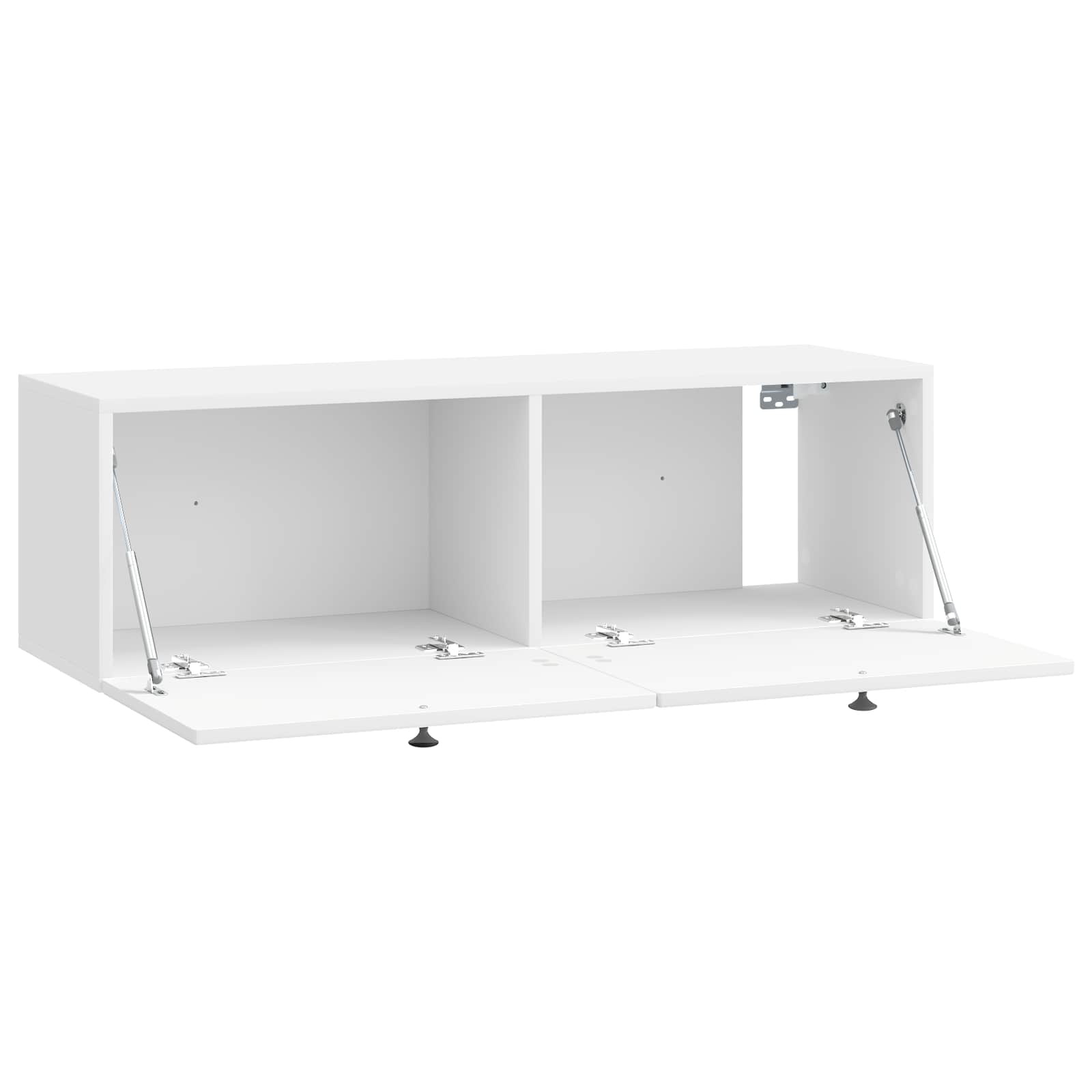 Sieninė TV spintelė Itin blizgi balta 98 x 31 x 30 cm