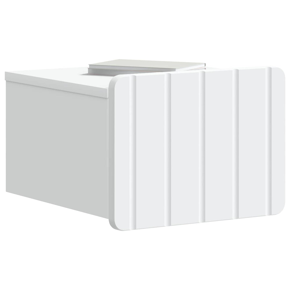 Sieninis naktinis staliukas 2 pcs Balta 33 x 34,5 x 24 cm