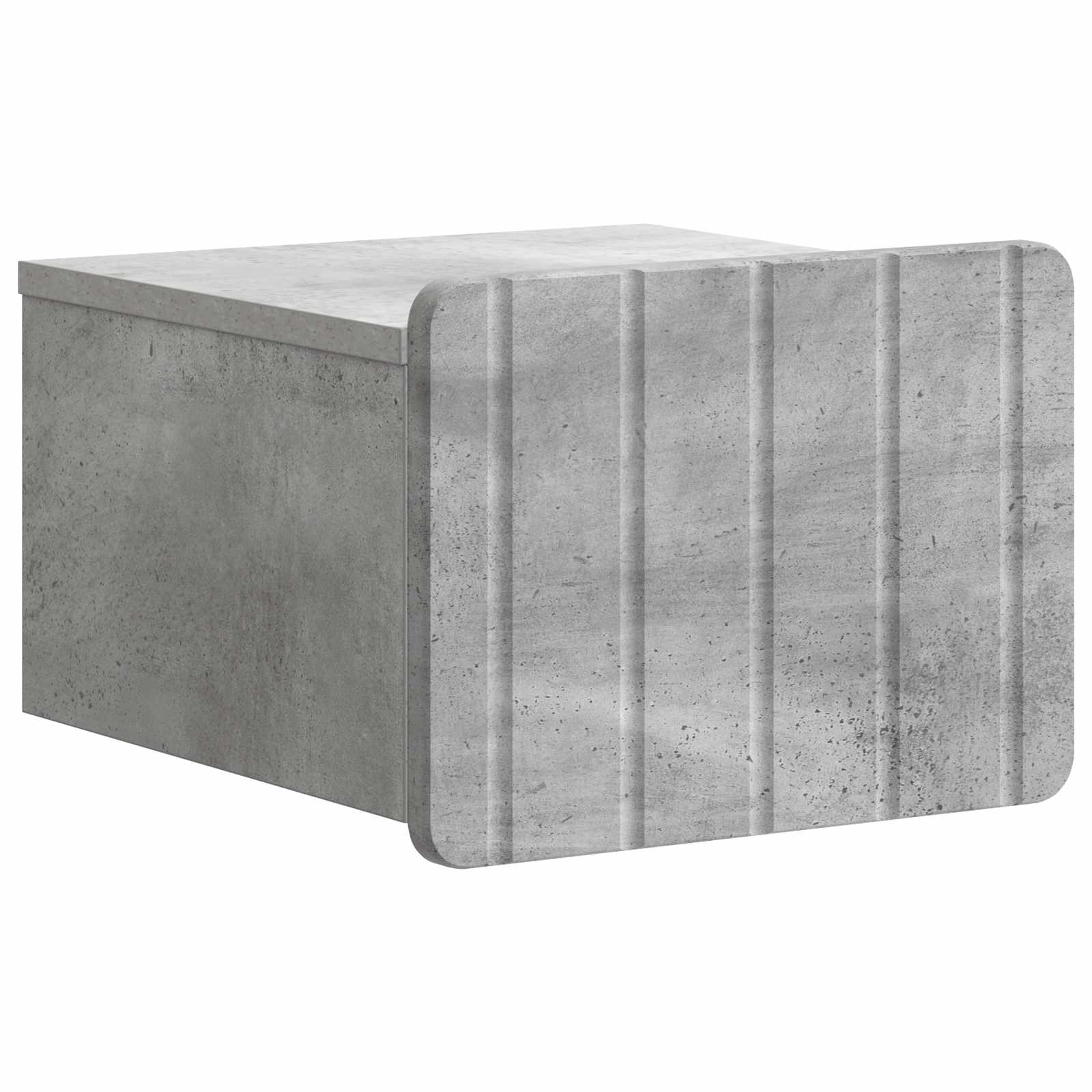 Sieninis naktinis staliukas Betono pilka 33 x 34,5 x 24 cm