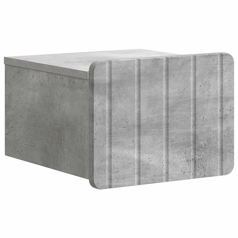 Sieninis naktinis staliukas Betono pilka 33 x 34,5 x 24 cm