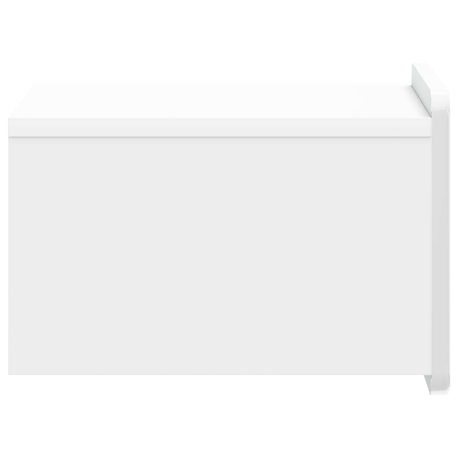Sieninis naktinis staliukas Itin blizgi balta 33 x 34,5 x 24 cm