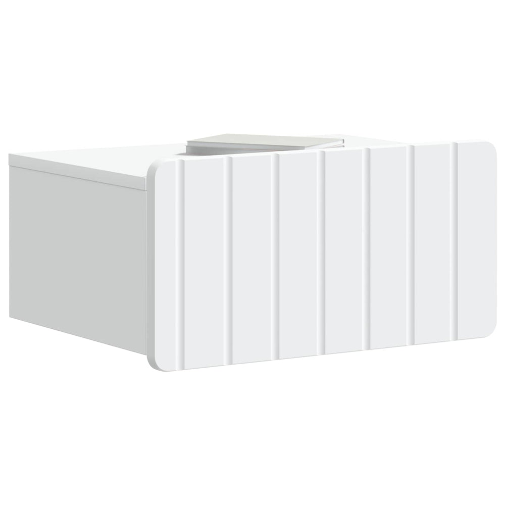 Sieninis naktinis staliukas 2 pcs Balta 49 x 34,5 x 24 cm