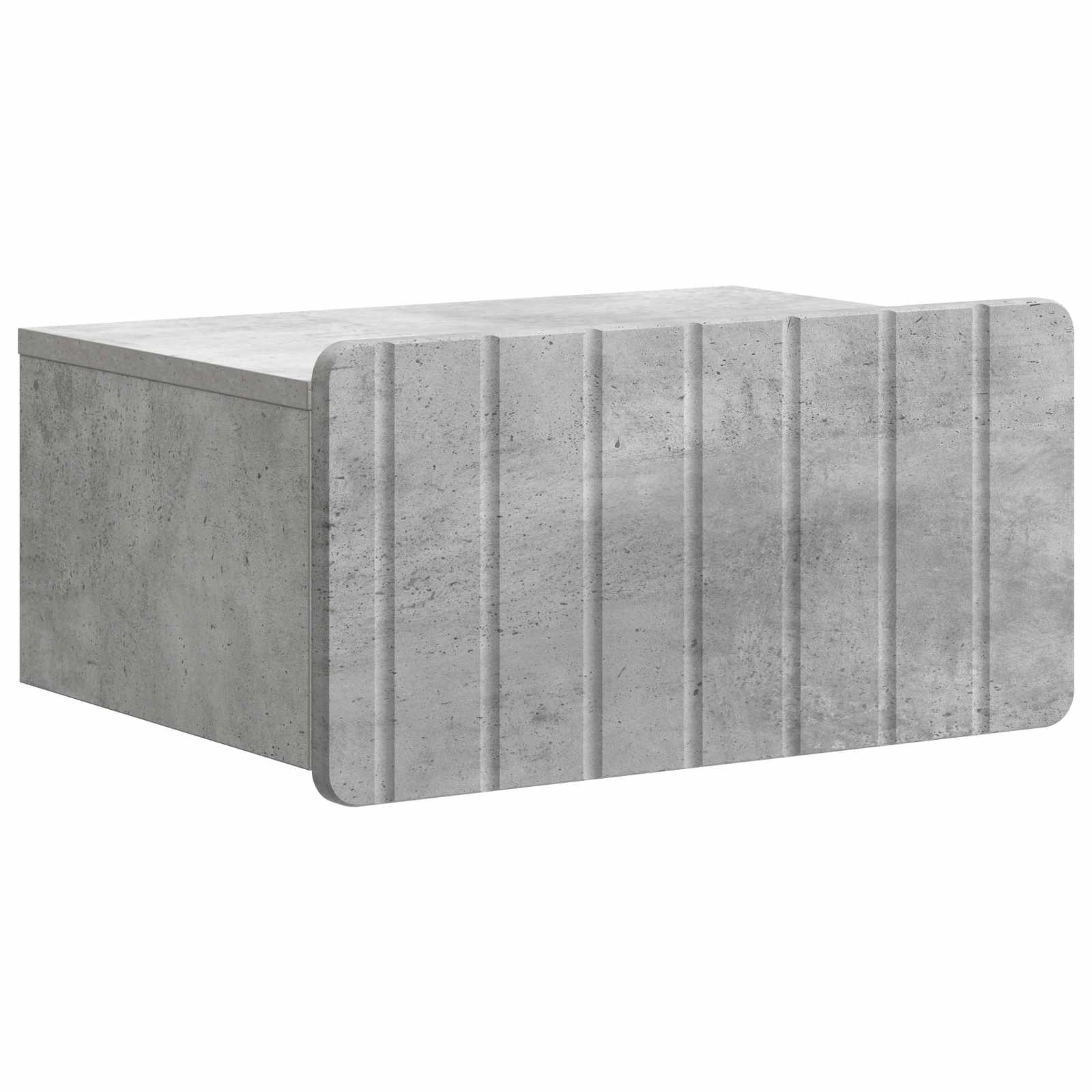 Sieninis naktinis staliukas Betono pilka 49 x 34,5 x 24 cm