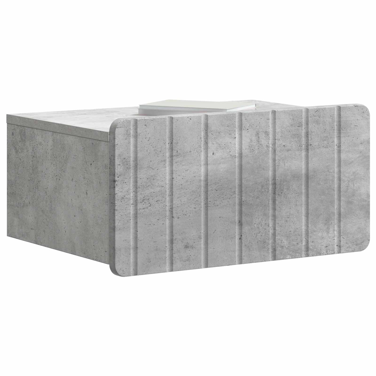 Sieninis naktinis staliukas Betono pilka 49 x 34,5 x 24 cm