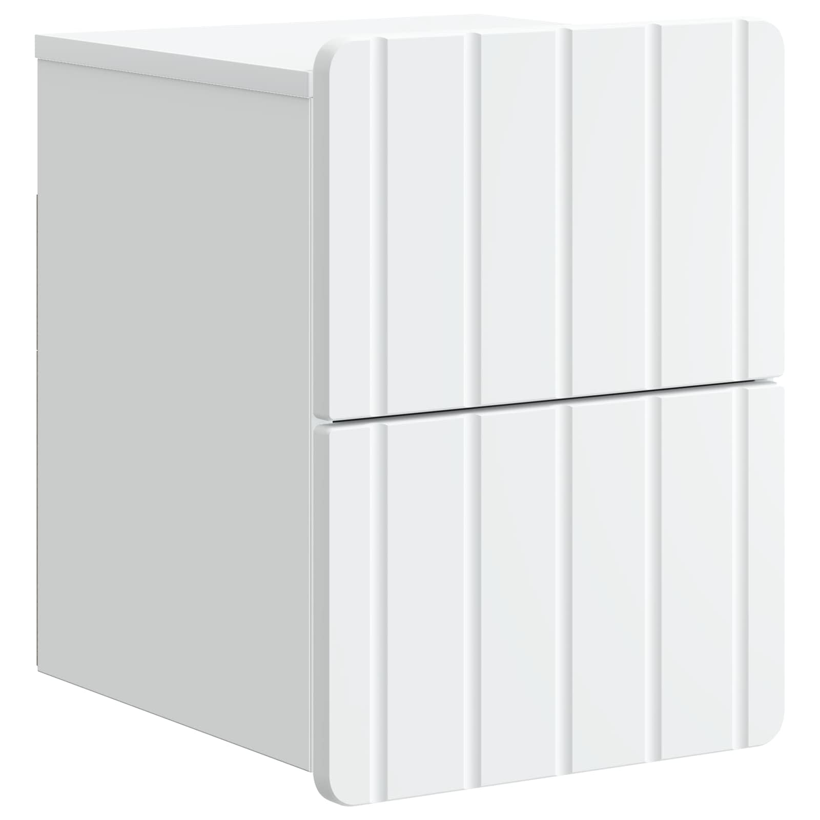 Sieninis naktinis staliukas 2 pcs Balta 33 x 34,5 x 43 cm