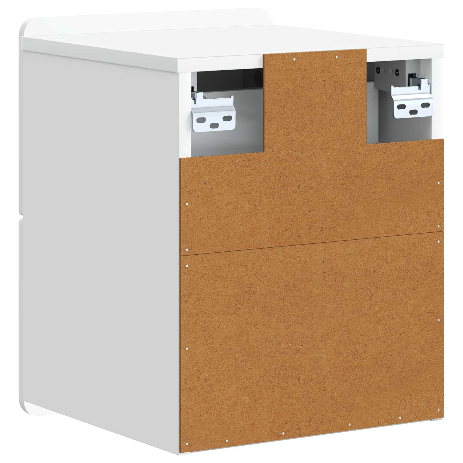 Sieninis naktinis staliukas 2 pcs Balta 33 x 34,5 x 43 cm