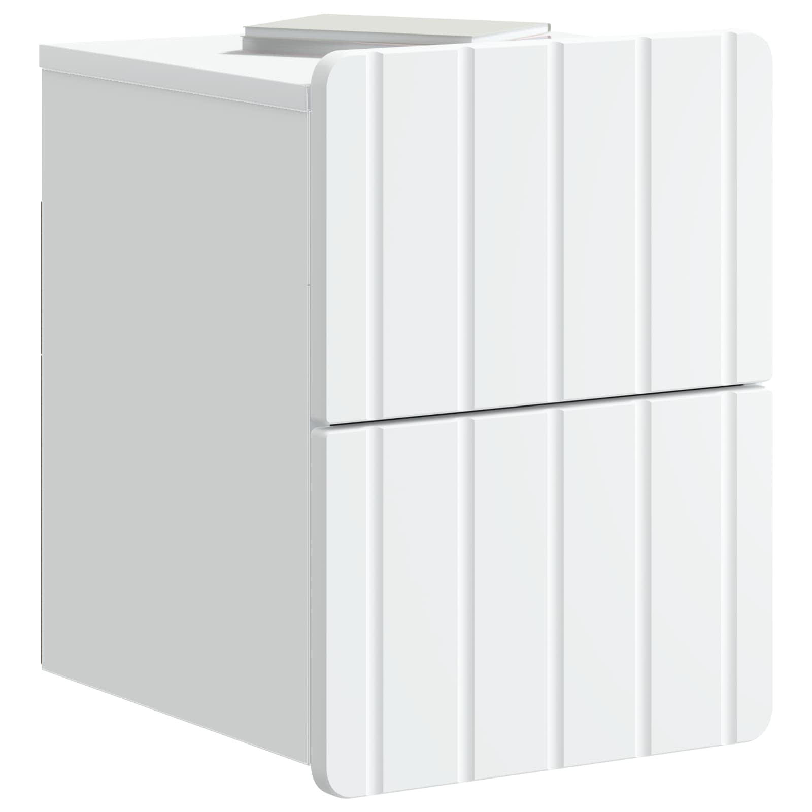 Sieninis naktinis staliukas 2 pcs Balta 33 x 34,5 x 43 cm