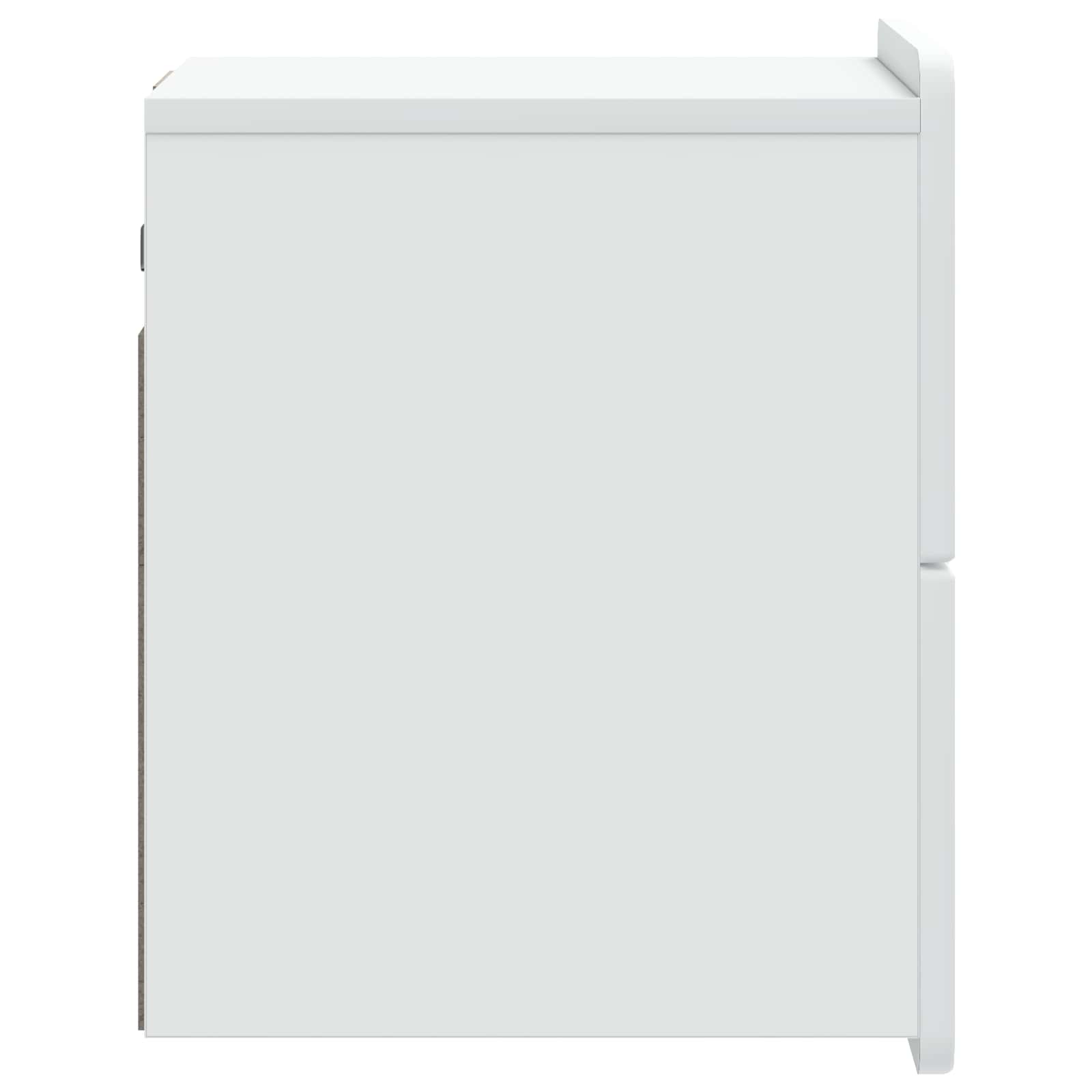 Sieninis naktinis staliukas 2 pcs Balta 33 x 34,5 x 43 cm