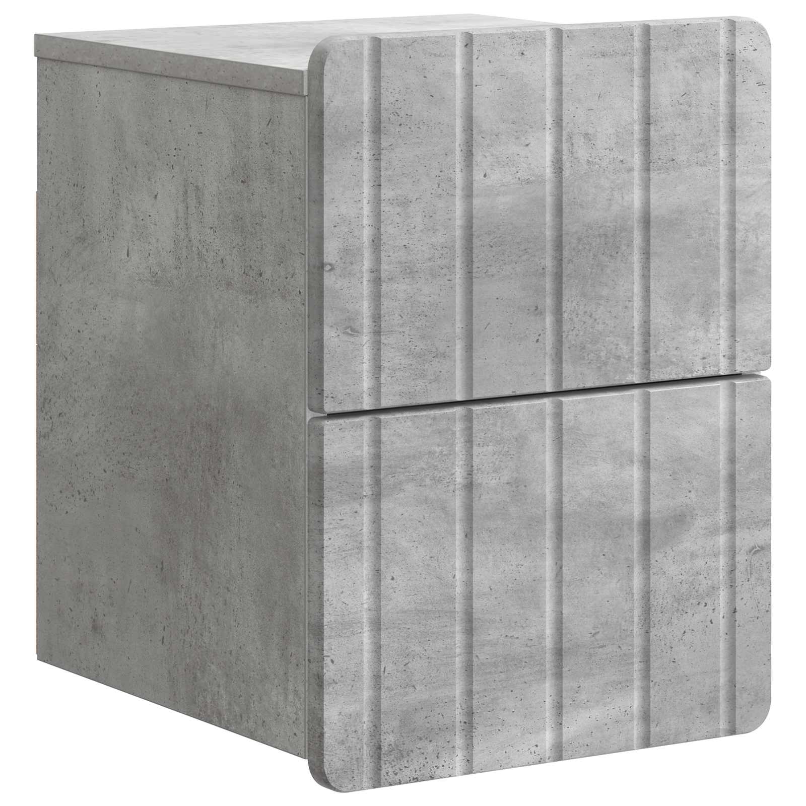 Sieninis naktinis staliukas Betono pilka 33 x 34,5 x 43 cm