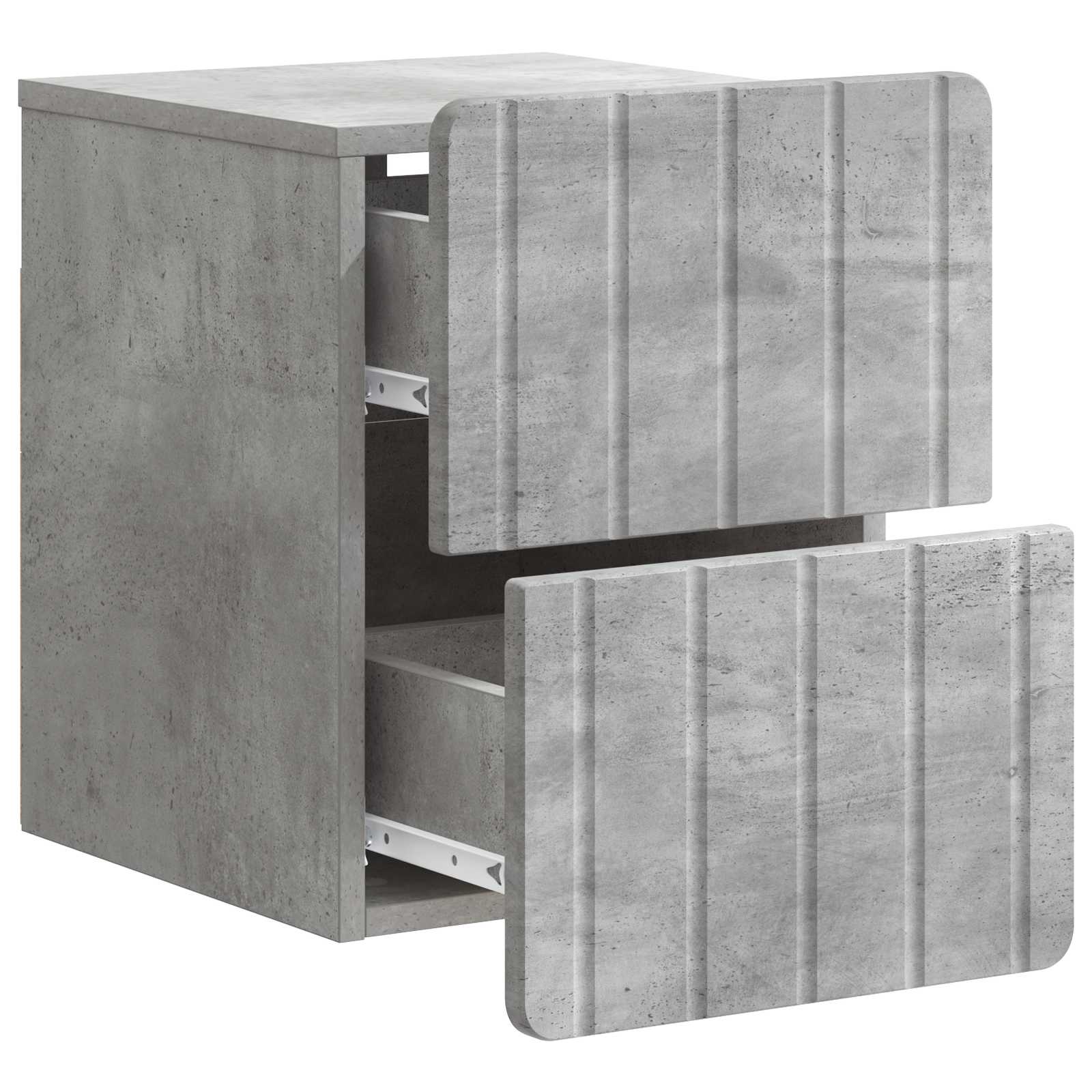 Sieninis naktinis staliukas Betono pilka 33 x 34,5 x 43 cm