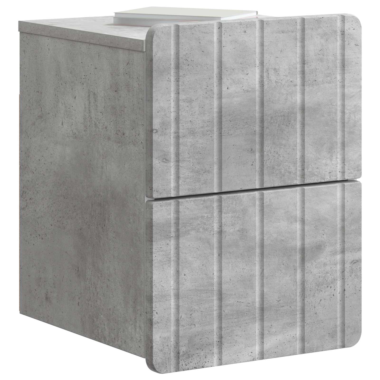 Sieninis naktinis staliukas Betono pilka 33 x 34,5 x 43 cm