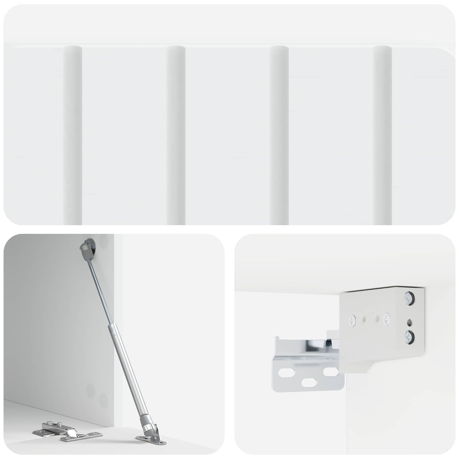 Sieninė TV spintelė Balta 59,5 x 41 x 30 cm Apdirbta mediena