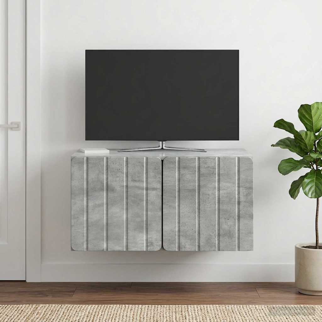 Sieninė TV spintelė Betono pilka 59,5 x 41 x 30 cm