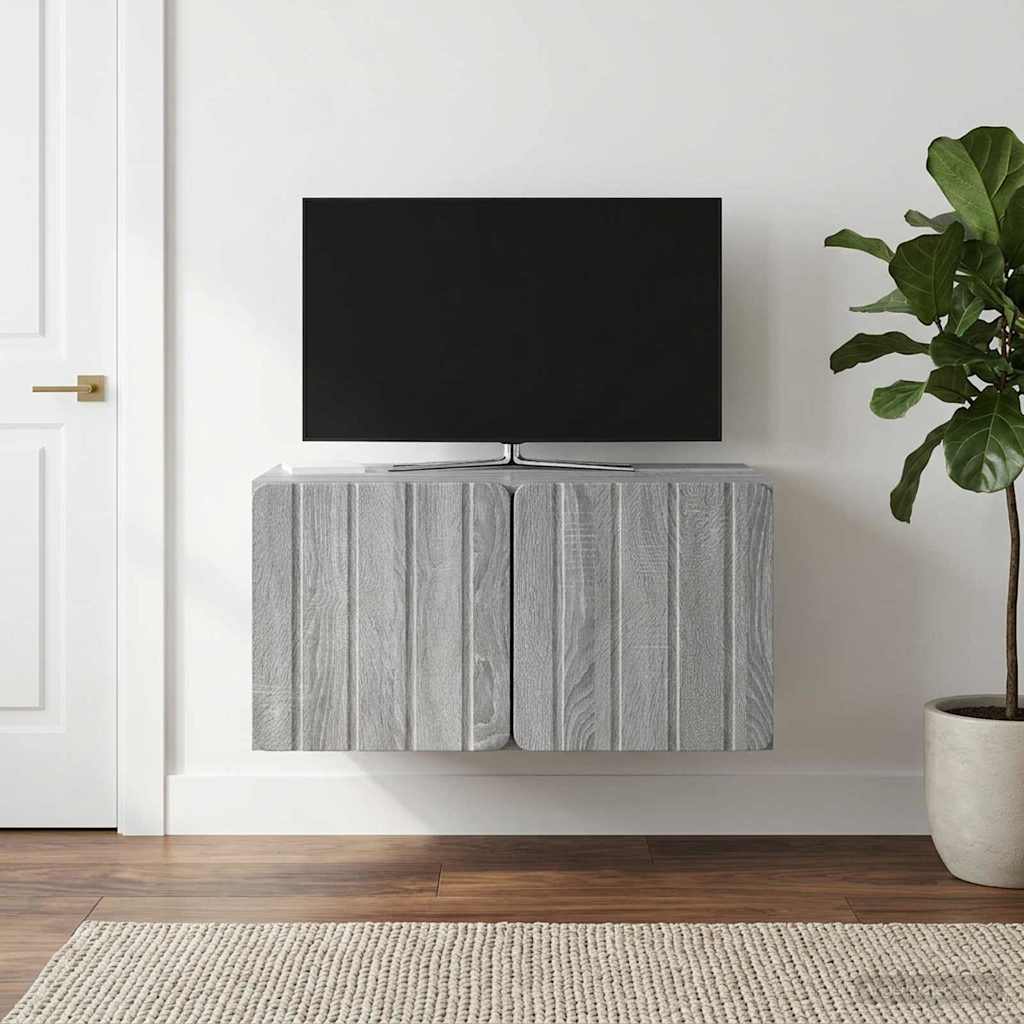 Sieninė TV spintelė Pilka sonoma ąžuolo 59,5 x 41 x 30 cm