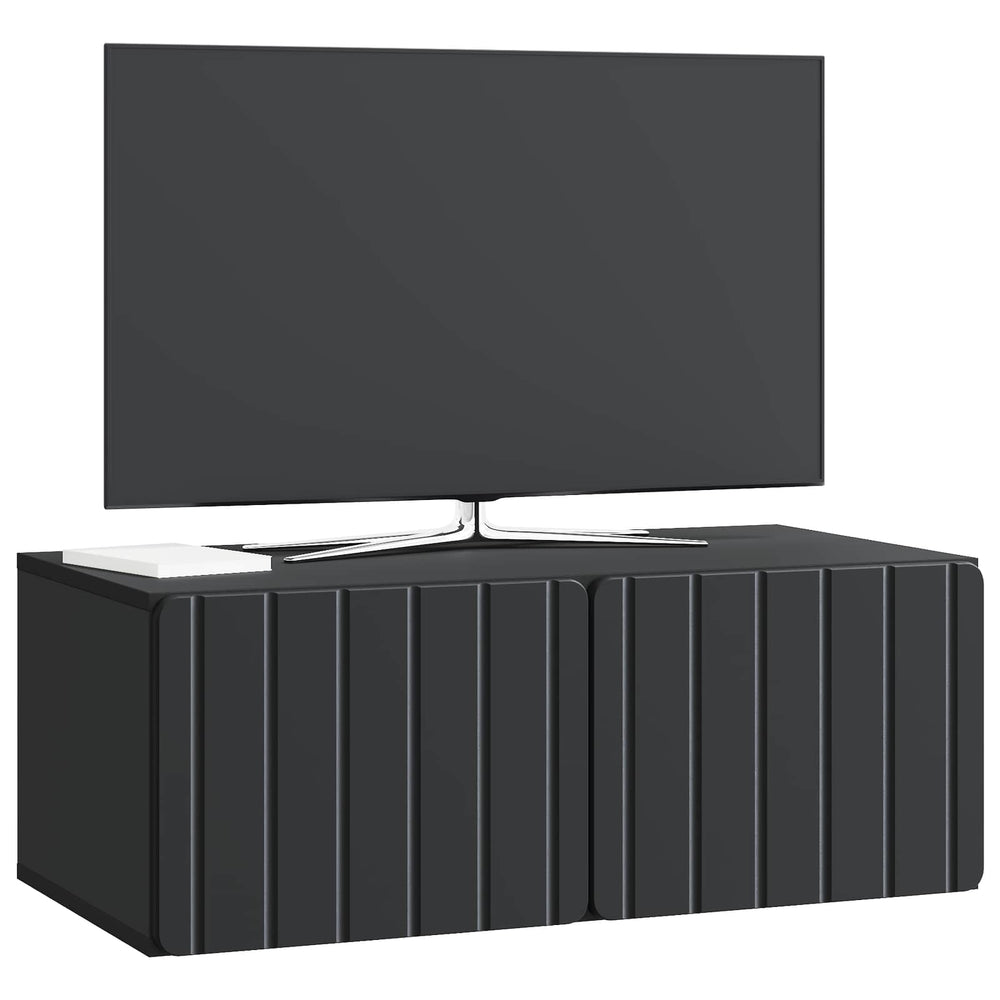 Sieninė TV spintelė Juoda 78,5 x 41 x 30 cm Apdirbta mediena