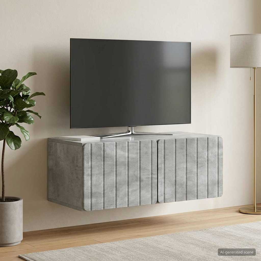 Sieninė TV spintelė Betono pilka 78,5 x 41 x 30 cm