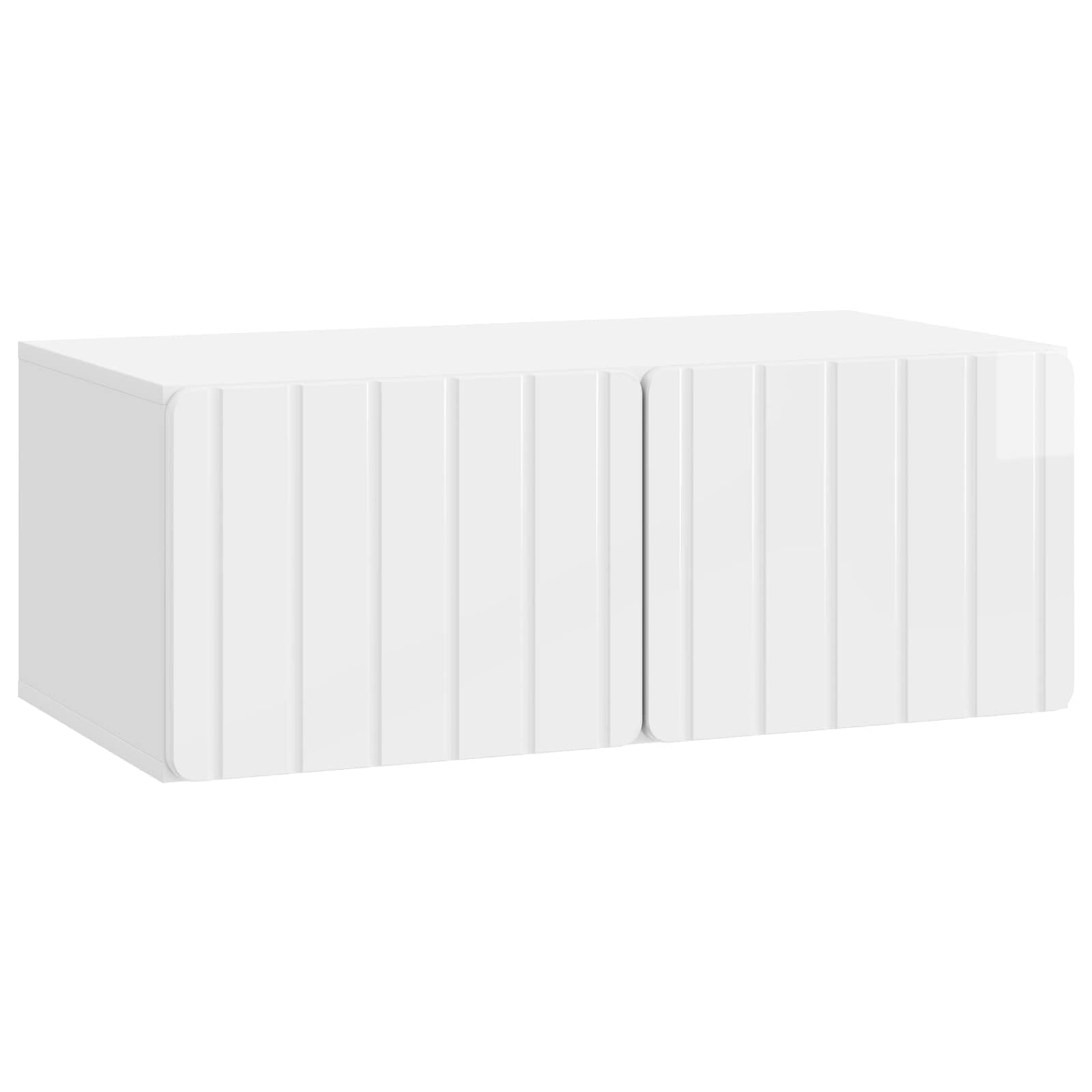 Sieninė TV spintelė Itin blizgi balta 78,5 x 41 x 30 cm
