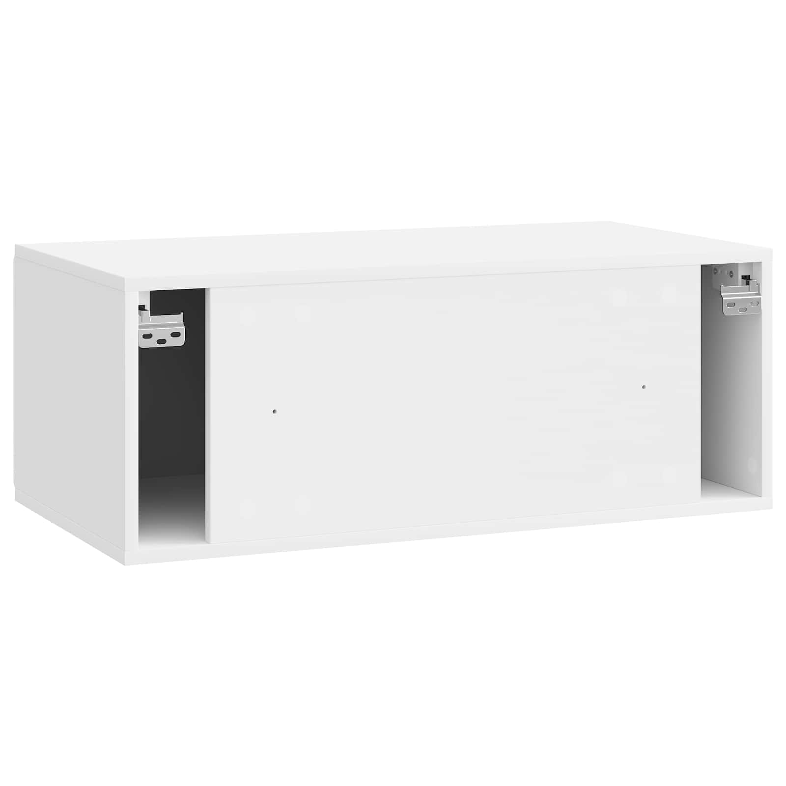 Sieninė TV spintelė Itin blizgi balta 78,5 x 41 x 30 cm