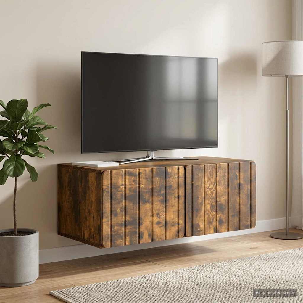 Sieninė TV spintelė Dūminio ąžuolo 78,5 x 41 x 30 cm