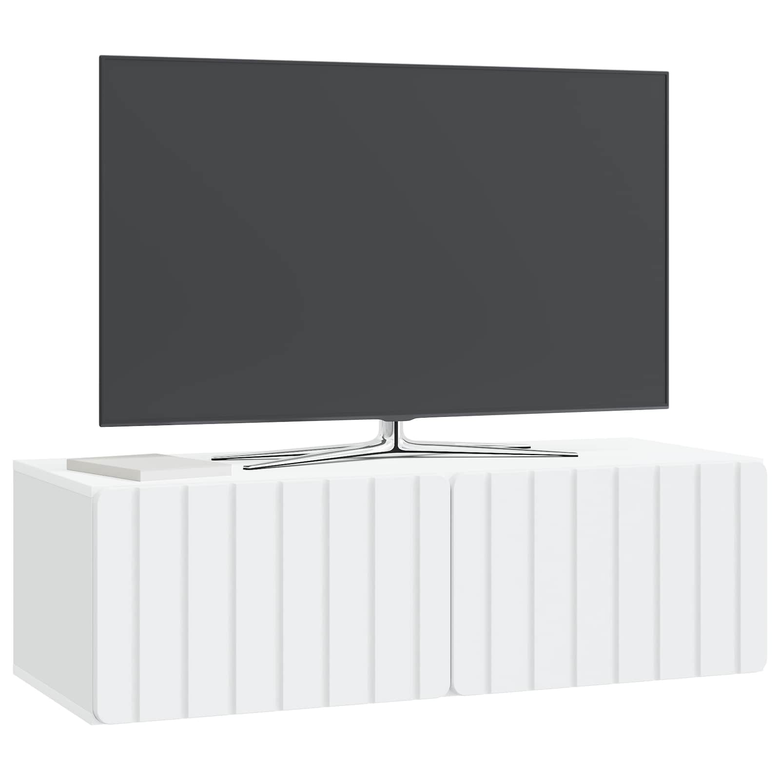 Sieninė TV spintelė Balta 98 x 41 x 30 cm Apdirbta mediena