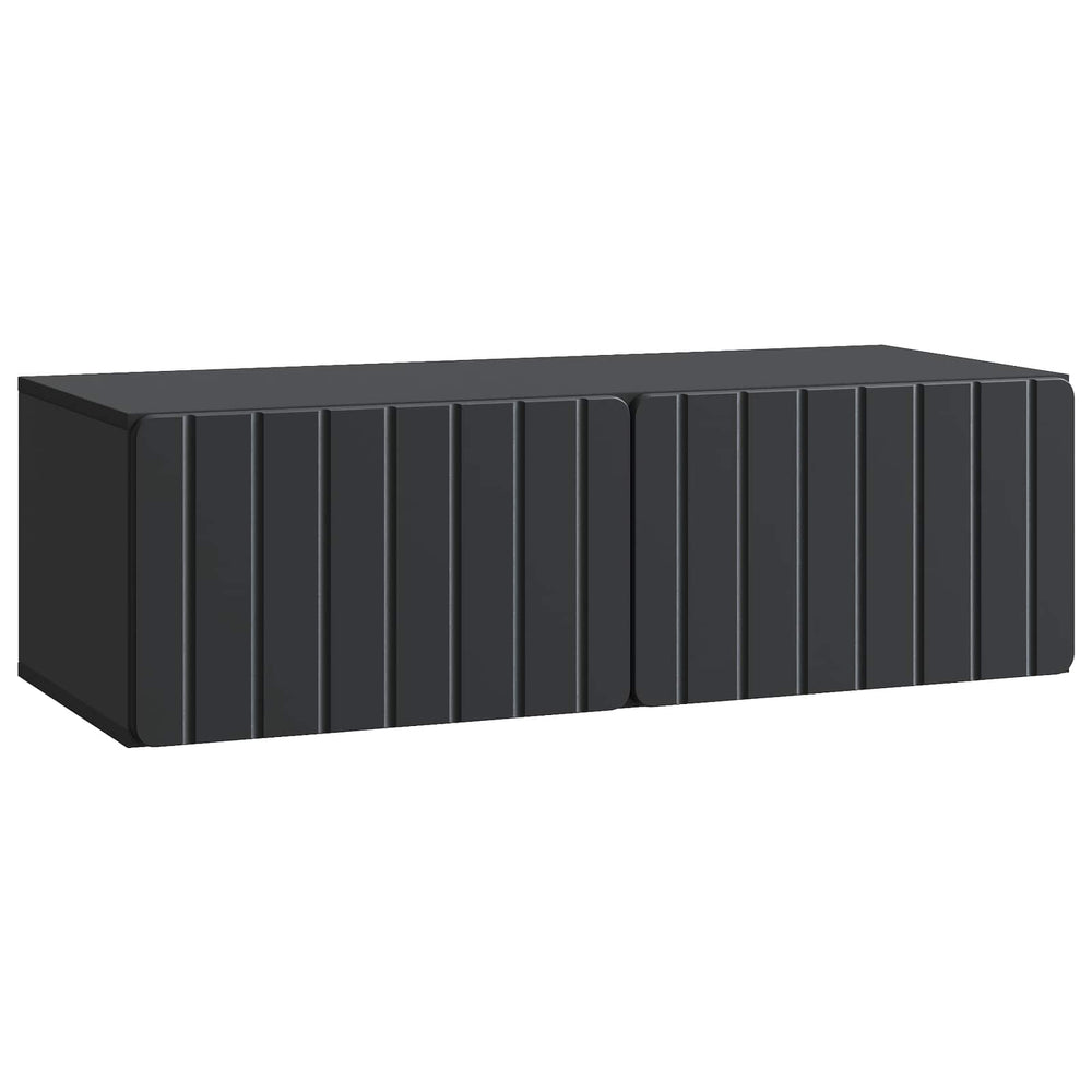Sieninė TV spintelė Juoda 98 x 41 x 30 cm Apdirbta mediena