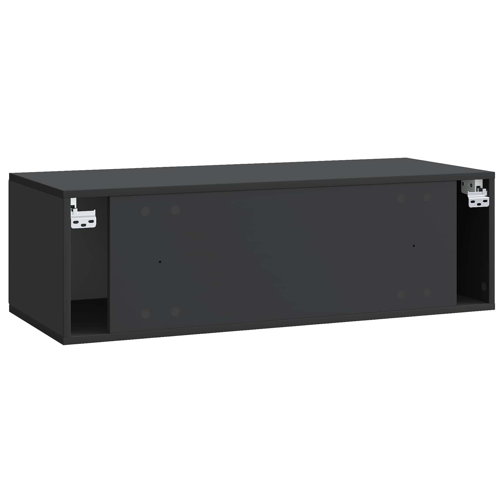 Sieninė TV spintelė Juoda 98 x 41 x 30 cm Apdirbta mediena