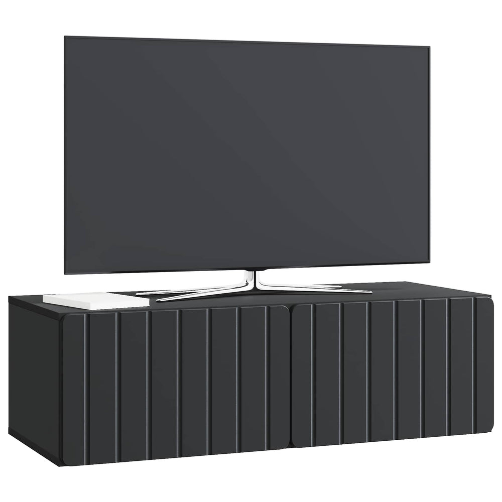 Sieninė TV spintelė Juoda 98 x 41 x 30 cm Apdirbta mediena