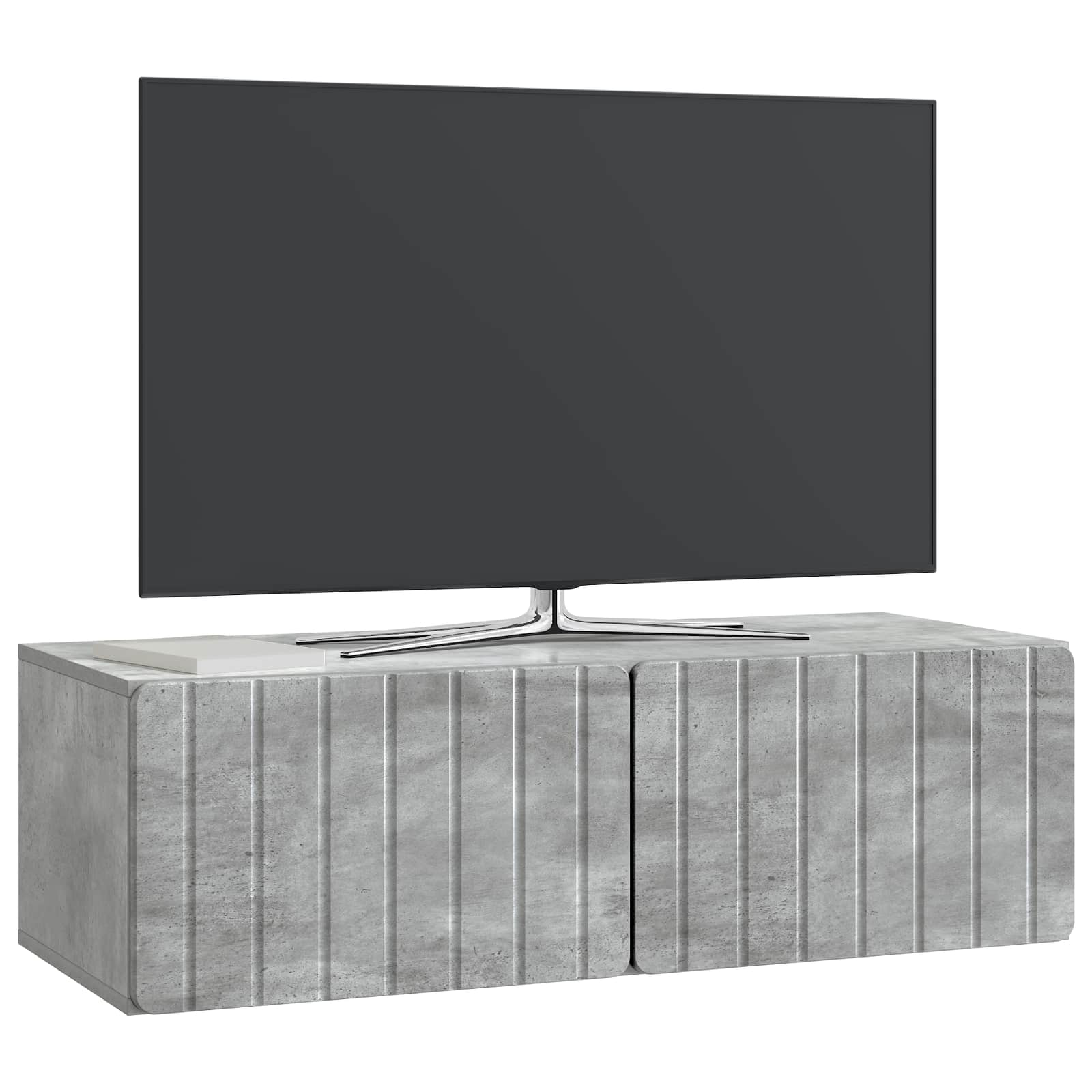 Sieninė TV spintelė Betono pilka 98 x 41 x 30 cm