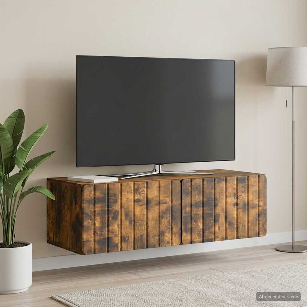 Sieninė TV spintelė Dūminio ąžuolo 98 x 41 x 30 cm